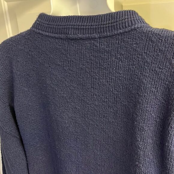 Scottish Isle Men’s Navy Embroidered Golf Crewneck Sweater by Bernette-Lg - Picture 11 of 16